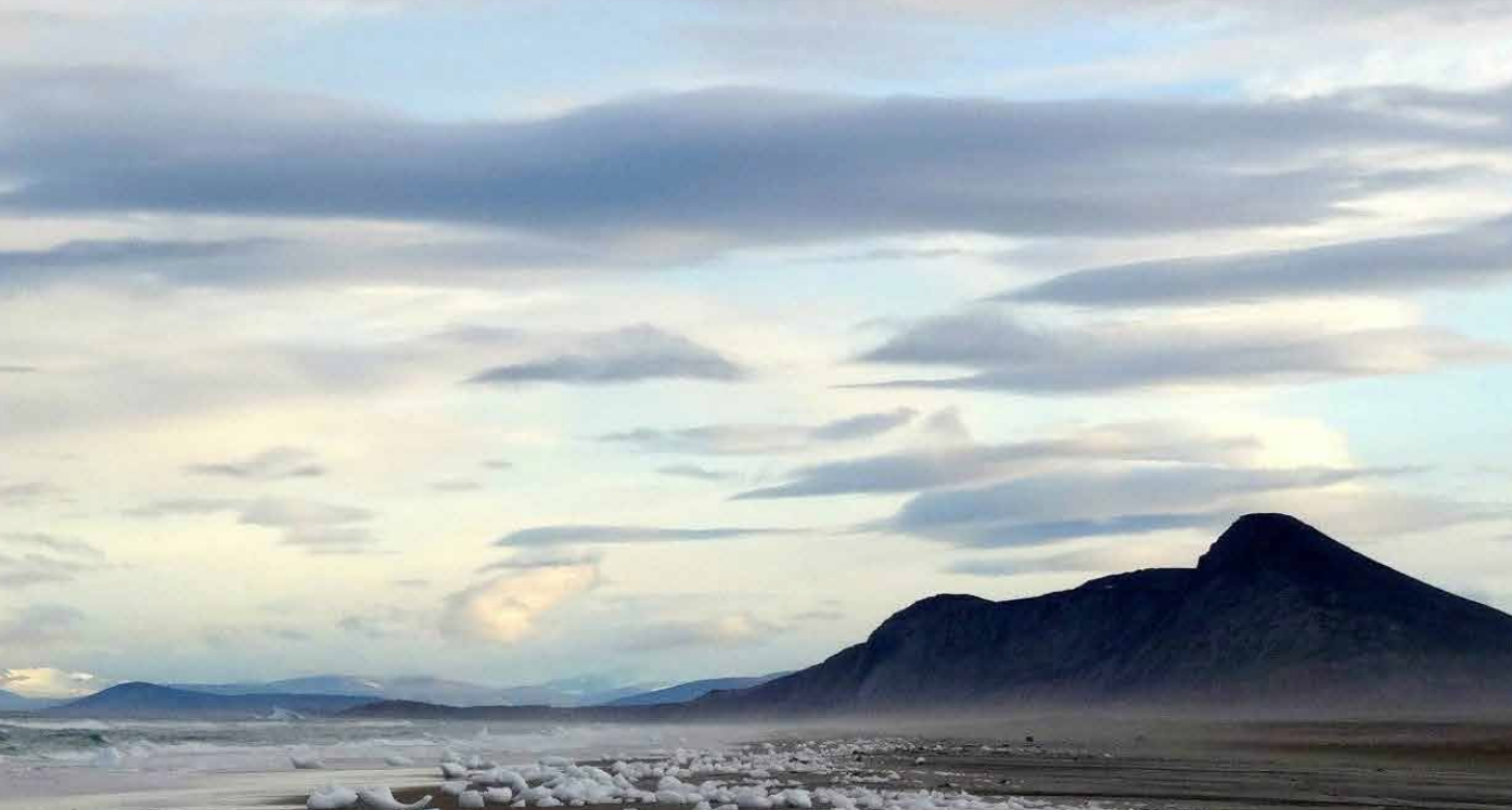 Mountain and clouds in the North